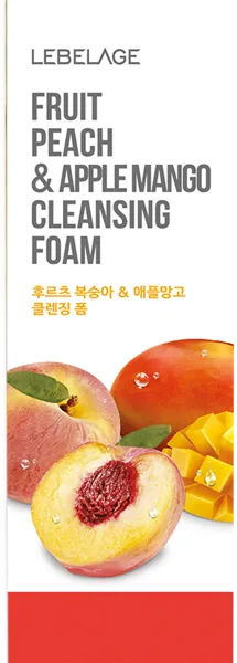 Изображение Пенка для лица очищающая Лебелаж персик манго Корея Си энд Би к/у, 100 мл
