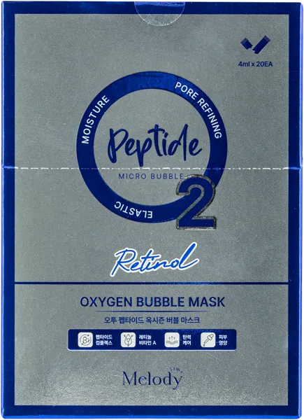 Изображение Маска для лица увлажняющая Тайм мелоди пузырьковая с пептидами Скинэпл к/у, 20 шт