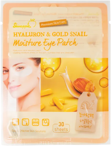 Изображение Патчи для глаз увлажняющие Скин эпл гиалурон экстракт улитки Скинэпл м/у, 30 шт