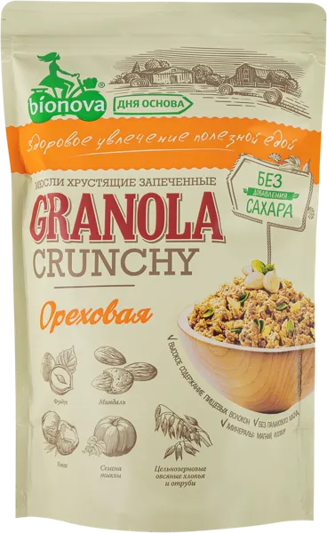Изображение Мюсли Бионова кранчи ореховые Новапродукт АГ м/у, 400 г