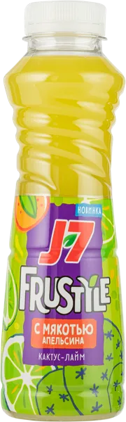 Изображение Напиток сокосодержащий негаз Дж 7 Фрустайл Апельсин кактус лайм Лебедянский п/б, 0,385 л