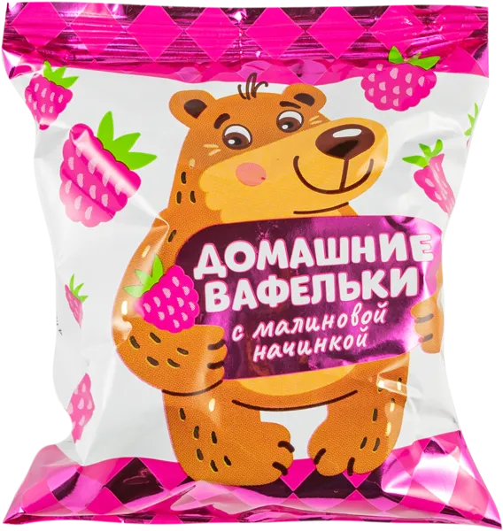 Изображение Печенье Домашние вафельки с малиновой начинкой Дымка КФ м/у, 52 г
