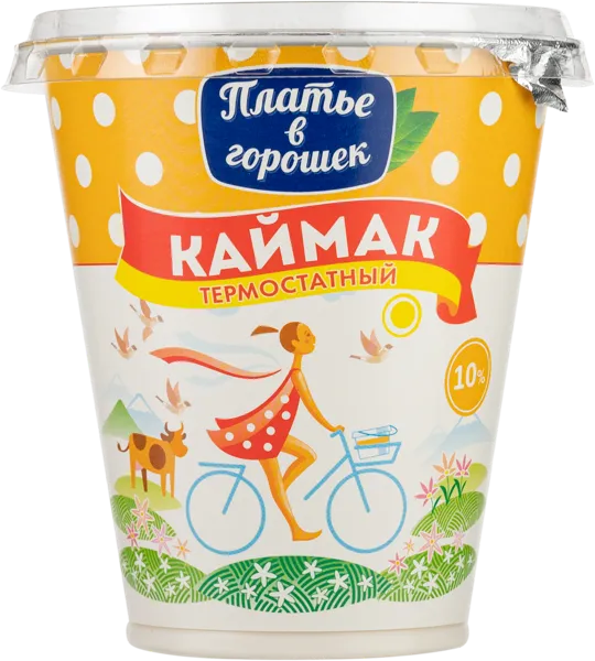 Изображение Каймак 10% Платье в горошек Новокубанский МК п/б, 300 мл