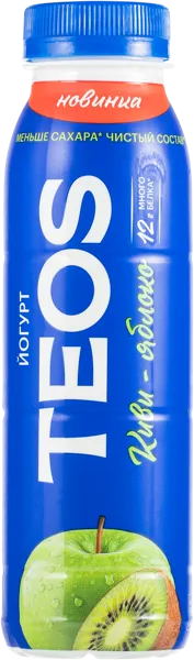 Изображение Йогурт 1,8% питьевой Теос киви яблоко Савушкин продукт п/б, 260 мл