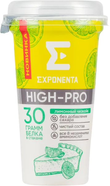 Изображение Продукт кисломолочный обогащен белком 30г Экспонента лимонный чизкейк Молочные горки п/б, 250 мл