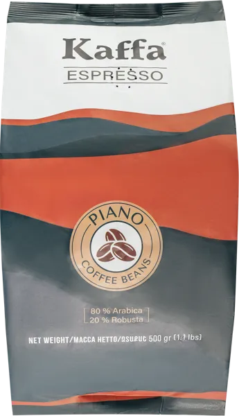 Изображение Кофе в зернах Каффа эспрессо пьяно 80% арабик Квадра Импекс м/у, 500 г