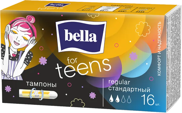 Изображение Тампоны регуляр Белла фор тинс без аппликатора АО ТЗМО С.А. к/у, 16 шт