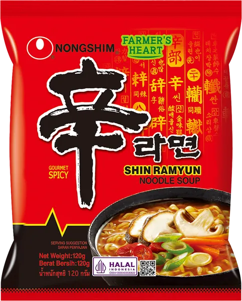Изображение Лапша быстрого приготовления Нонгшим шин рамен Нонгшим м/у, 120 г