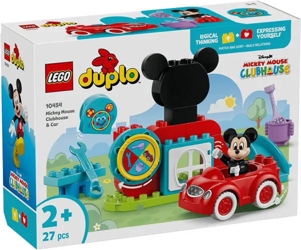 Изображение Конструктор с 2 лет 10454 Лего дупло клуб микки мауса и машина Лего к/у, 1 шт