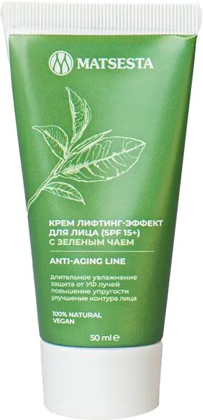 Изображение Крем для лица лифтинг Мацеста зеленый чай СПФ 15+ Мацеста п/у, 50 мл