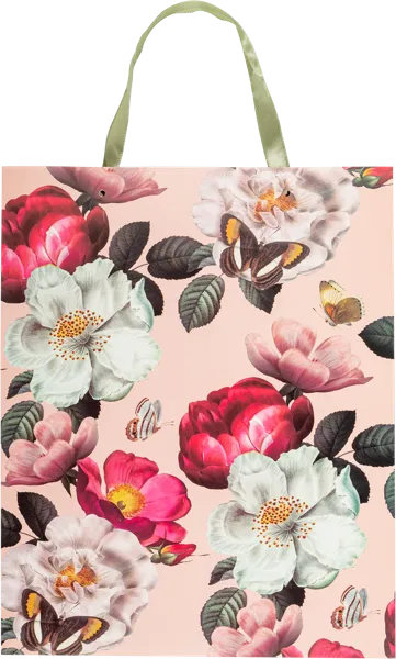 Изображение Пакет 26*32см бумажный Табрис пионы Джинхуа Синкань , 1 шт