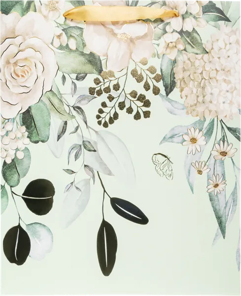 Изображение Пакет 26*32см бумажный Табрис листья Джинхуа Синкань , 1 шт