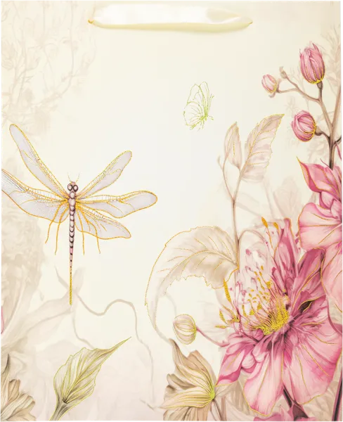 Изображение Пакет 32*26см бумажный Табрис стрекозы Джинхуа Синкань , 1 шт