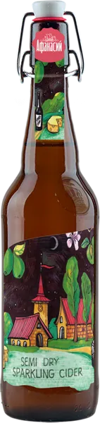 Изображение Сидр яблочный п/сух 5,5% Афанасий Афанасий с/б, 0,75 л