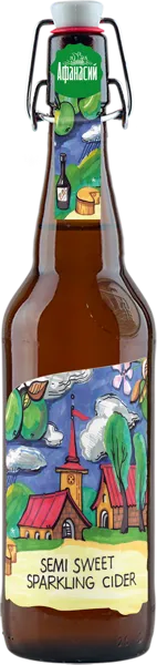 Изображение Сидр яблочный п/сл 5,5% Афанасий Афанасий с/б, 0,75 л