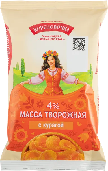 Изображение Творожная масса 4% Кореновочка курага Кореновский МКК м/у, 180 г