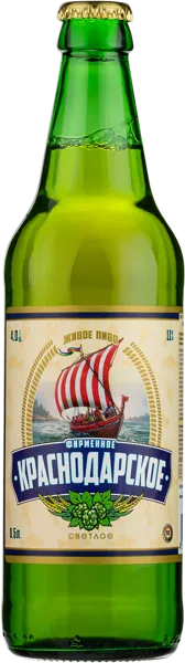 Изображение Пиво светлое Лагер 4,0% Динское Краснодарское фирменное Динской ПЗ с/б, 0,5 л