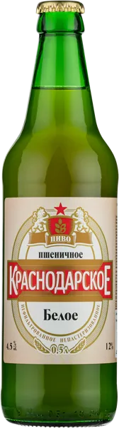 Изображение Пиво светлое Лагер 4,0% Динское Краснодарское Белое Динской ПЗ с/б, 0,5 л