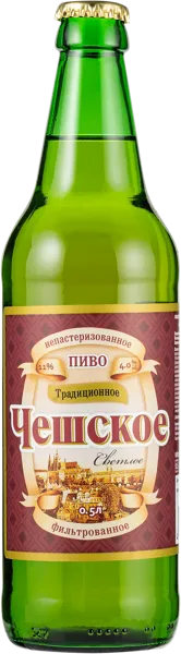 Изображение Пиво светлое Лагер 4,0% Динское Чешское традиционное Динской ПЗ с/б, 0,5 л