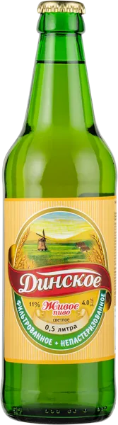 Изображение Пиво светлое Лагер 4,0% Динское Динской ПЗ с/б, 0,5 л