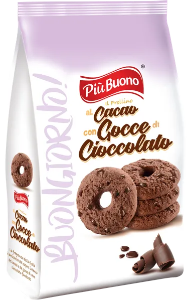 Изображение Печенье шоколадное Пъю буоно с шоколадной крошкой Пъю Буоно м/у, 250 г