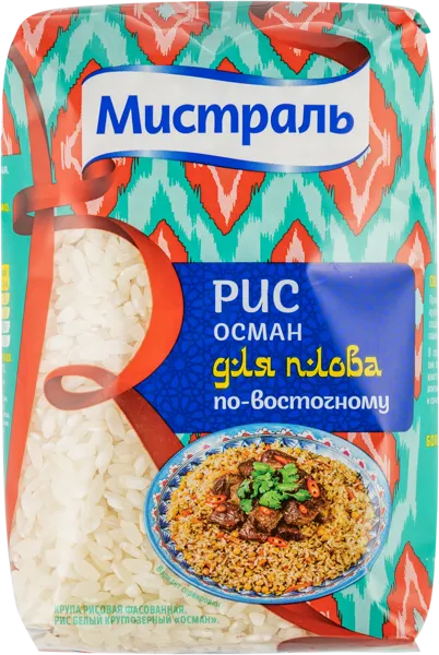 Изображение Рис для плова по-восточному Мистраль осман Мистраль Трейдинг м/у, 500 г