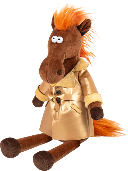 Изображение Мягкая игрушка 28см Макси тойз конь эрик в пальто Джангсу Сохо , 1 шт
