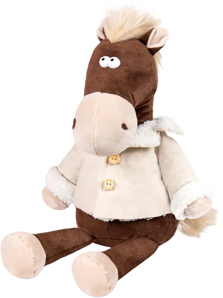 Изображение Мягкая игрушка 22см Макси тойз конь василий в дубленке Джангсу Сохо , 1 шт