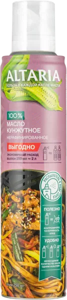 Изображение Масло кунжутное Алтария спрей нерафинированное Алтария ж/б, 250 мл