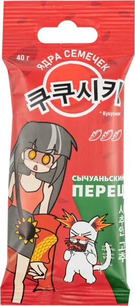 Изображение Семечки подсолнечника Кукусики ядра сычуаньский перец ИП Наникова ИЮ м/у, 40 г