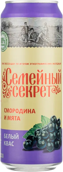 Изображение Квас Смородина мята Очаково семейный секрет Очаково ж/б, 0,45 л