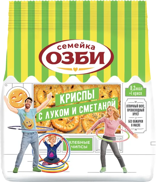 Изображение Криспы Озби с луком и сметаной ОЗБИ м/у, 100 г