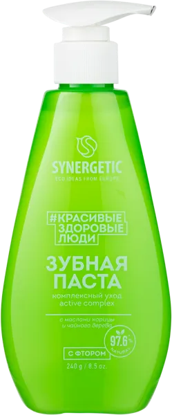 Изображение Зубная паста комплексный уход Синергетик БИО корица и чайное дерево Синергетик п/у, 240 мл