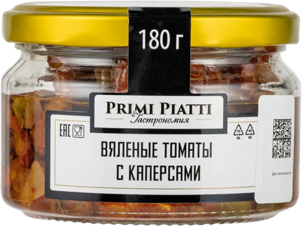 Изображение Томаты с каперсами Прими пиатти вяленые Шнейдерман Е.Д. ИП с/б, 180 г