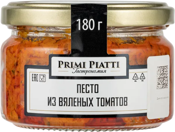 Изображение Соус из вяленых томатов Прими пиатти песто Шнейдерман Е.Д. ИП с/б, 180 г