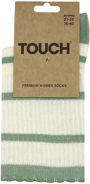Изображение Носки размер 23-25 женские Тач полосы кремовые Аврора , 1 пара