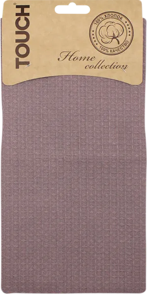 Изображение Полотенце 35*55см для кухни Тач какао вафельное Аврора карт/уп, 1 шт