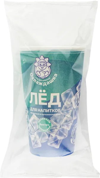 Изображение Лед пищевойс трубочкой Охлаждашка лед Айс в кубе стакан, 190 г