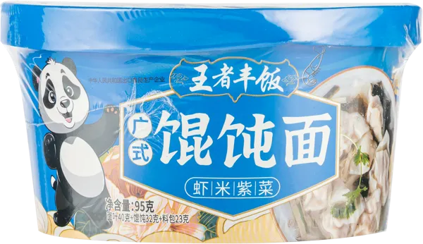 Изображение Лапша быстрого приготовления Вандже Фэн Фань вонтоны с креветкой Хэнань Лэйця Фуд к/у, 95 г