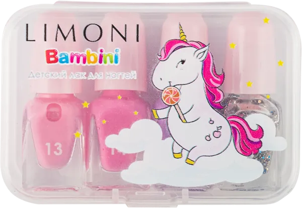 Изображение Набор лаков для ногтей детский Лимони бамбини мини Бьюти Сизонс п/у, 1 шт