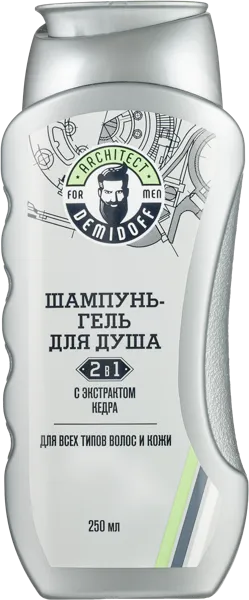 Изображение Шампунь гель мужской Архитект демидоф экстракт кедра 2в1 Архитект Демидофф п/у, 250 мл