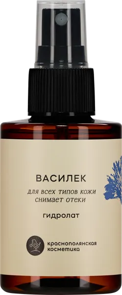 Изображение Гидролат для лица спрей Краснополянская Косметика василек от отеков Сила гор п/у, 100 мл