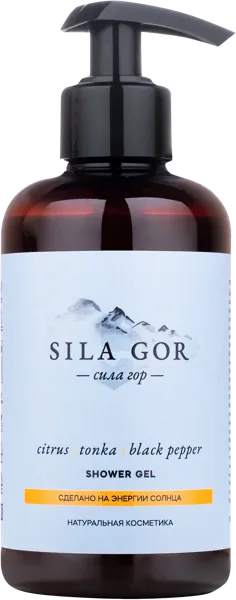 Изображение Гель для душа Краснополянская Косметика цитрусовые черный перец Сила гор п/у, 300 мл
