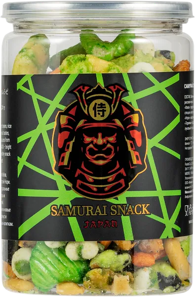 Изображение Снеки с зеленым горошком Тако Самурай денто васаби Ямата Фудс п/у, 100 г