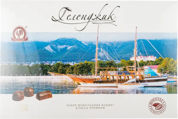 Изображение Конфеты г.Тимашевск Геленджик ассорти шоколадные Кубань КК кор, 300 г