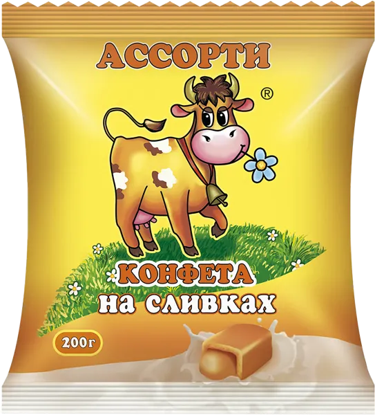 Изображение Конфеты сливочные На сливках помадка ассорти Вольский Кондитер м/у, 200 г