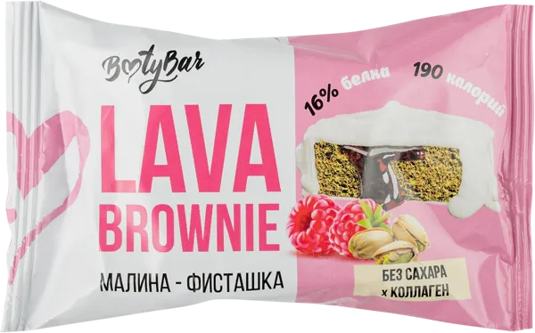 Изображение Пирожное протеиновое Бутибар брауни фисташка малина Фитснек м/у, 50 г