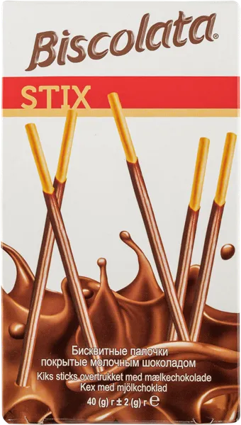 Изображение Соломка в шоколаде Бисколата оригинальная Шолен кор, 40 г