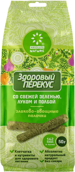 Изображение Снеки злаково-овощные Абсолют Нэйче зелень лук полба Абсолют Натуре м/у, 50 г