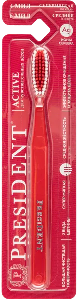 Изображение Зубная щетка средняя Президент актив Технопро ООО п/у, 1 шт